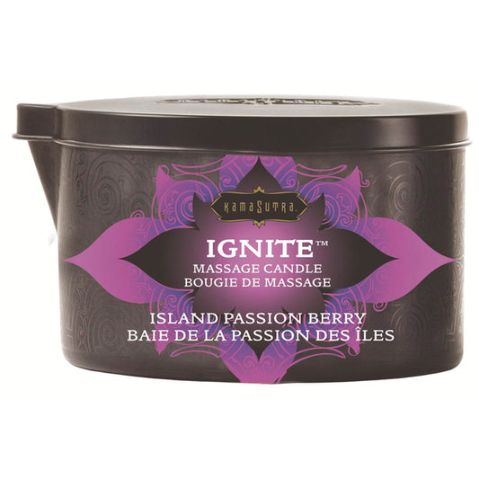 Kama Sutra Ignite Massage Candle-Island Passion Berry 6oz