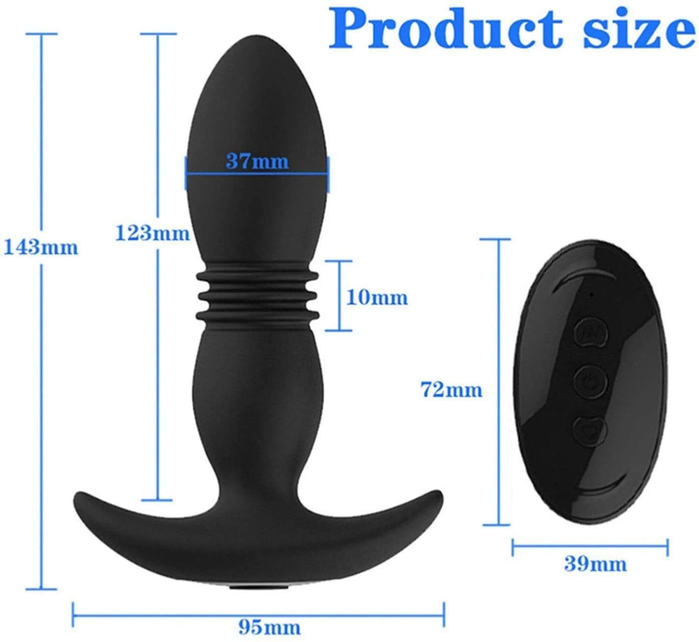 Anal Bead 10 Modes Adult Sex toys with Remote Control -Anal Stimulator Vibrating Anus Plug for Men; Women and Couples Butt Plug; Soft Silicone Anal Plug Sex Toy for Men; Women and Couple