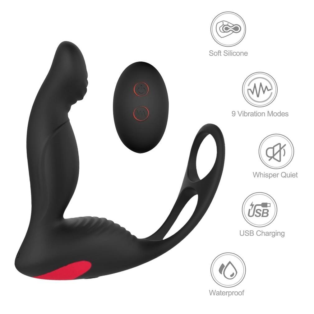 10 Speeds and Patterns Electric Massager for Man,Waterproof Rechargeable Prostrate Prostata Stimulator Toy,Whisper Quiet