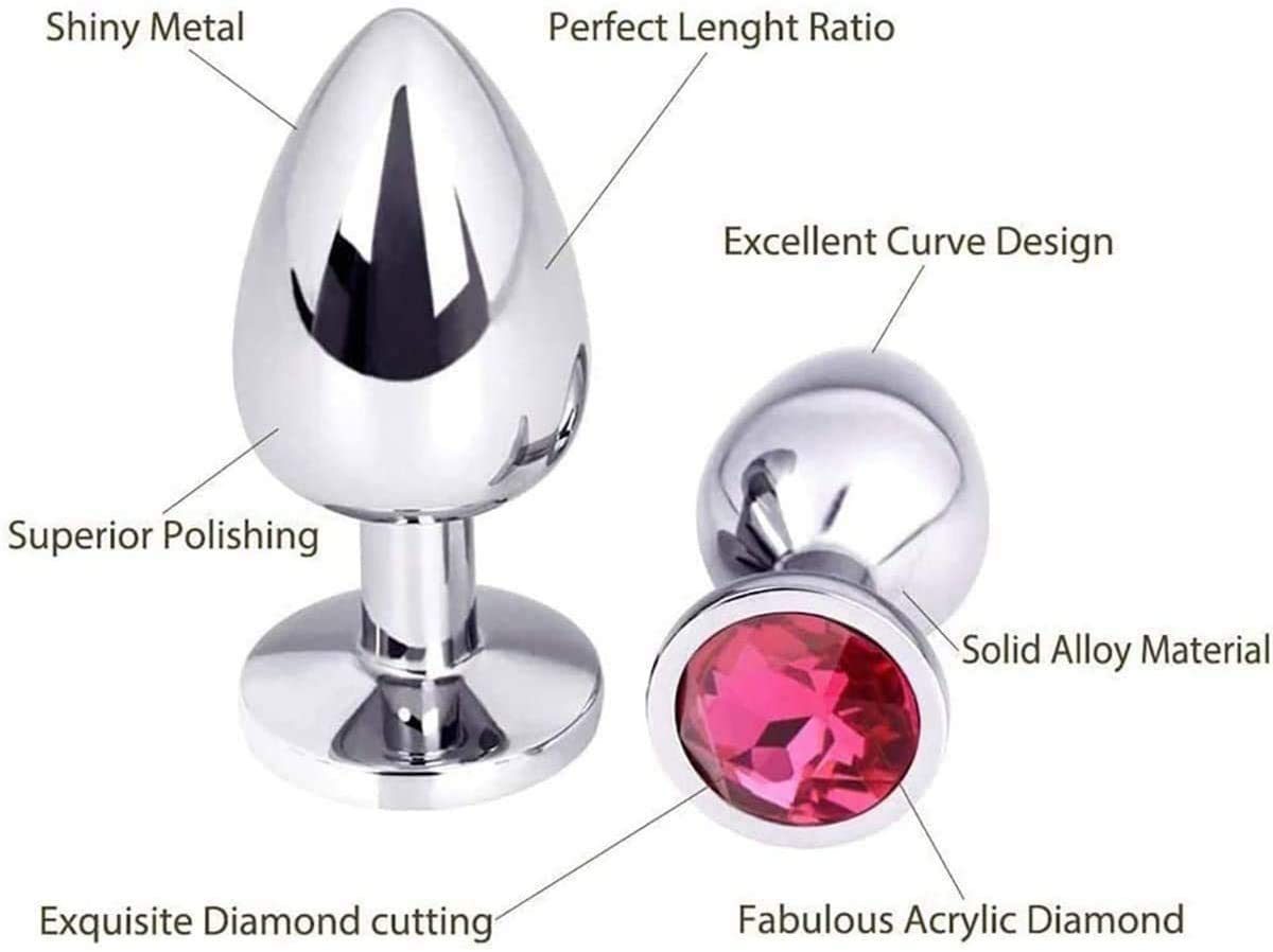 Butt Plugs 3PCS Anal Toys; Expanding Plug Toys Stainless Steel Anal Trainer Sets Butt Adult Toy Plug Tool Anal Plugs Toy 3Pcs Jewelry Design Anal Butt Plugs; Expanding Plug Toys Stainless Steel