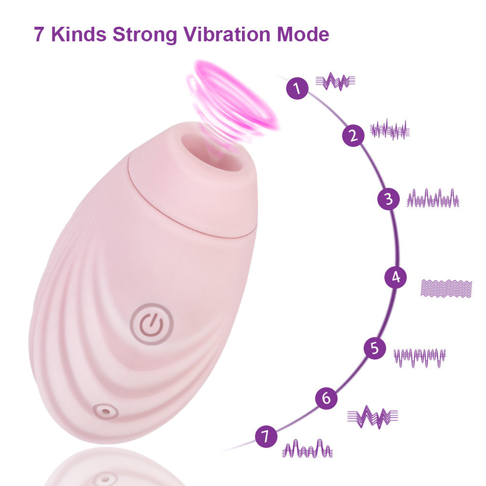 Mini Shell Shape Nipple Clits Sucker 7 Modes Clitoral Sucking Vibrator Flexible Oral Licking Massager Sex Toy For Women