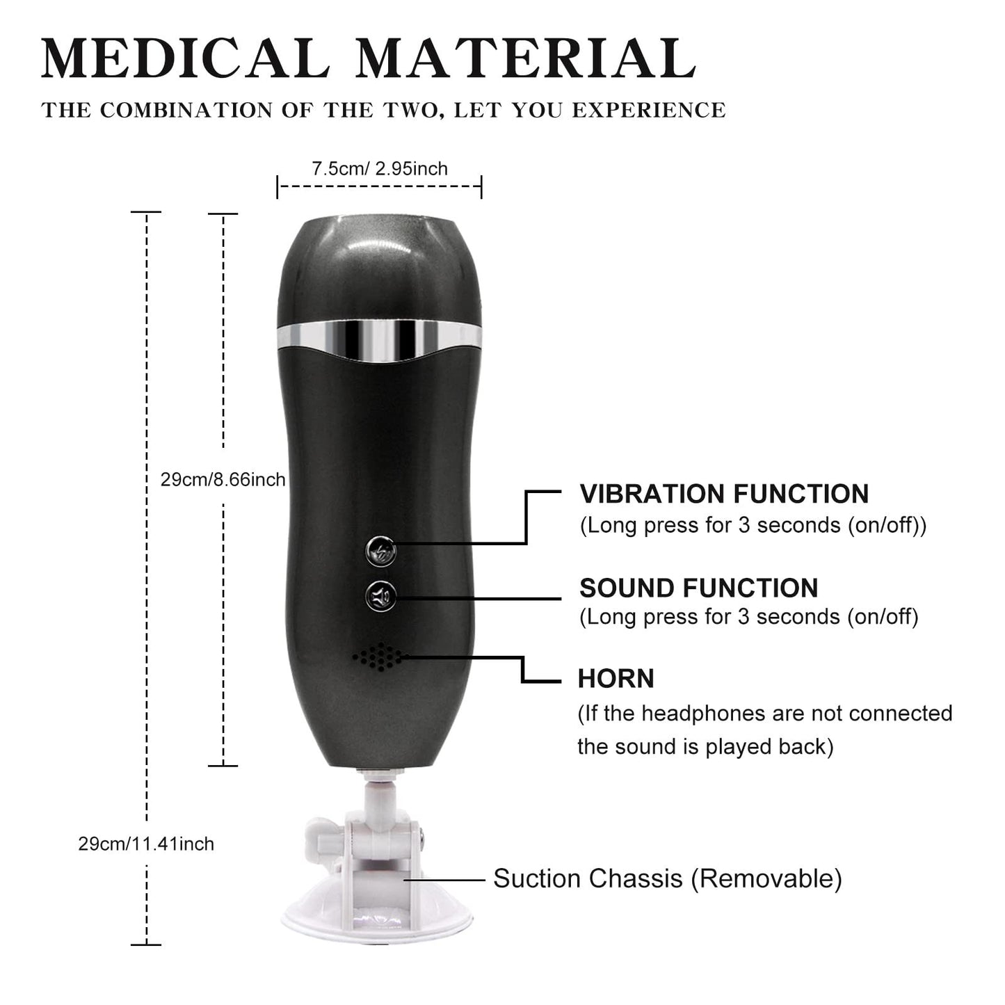 Automatic Male Masturbators Cup with 7 Vibration Mode Super Quite Hands-Free Electric Pocket Sleeve Stroker