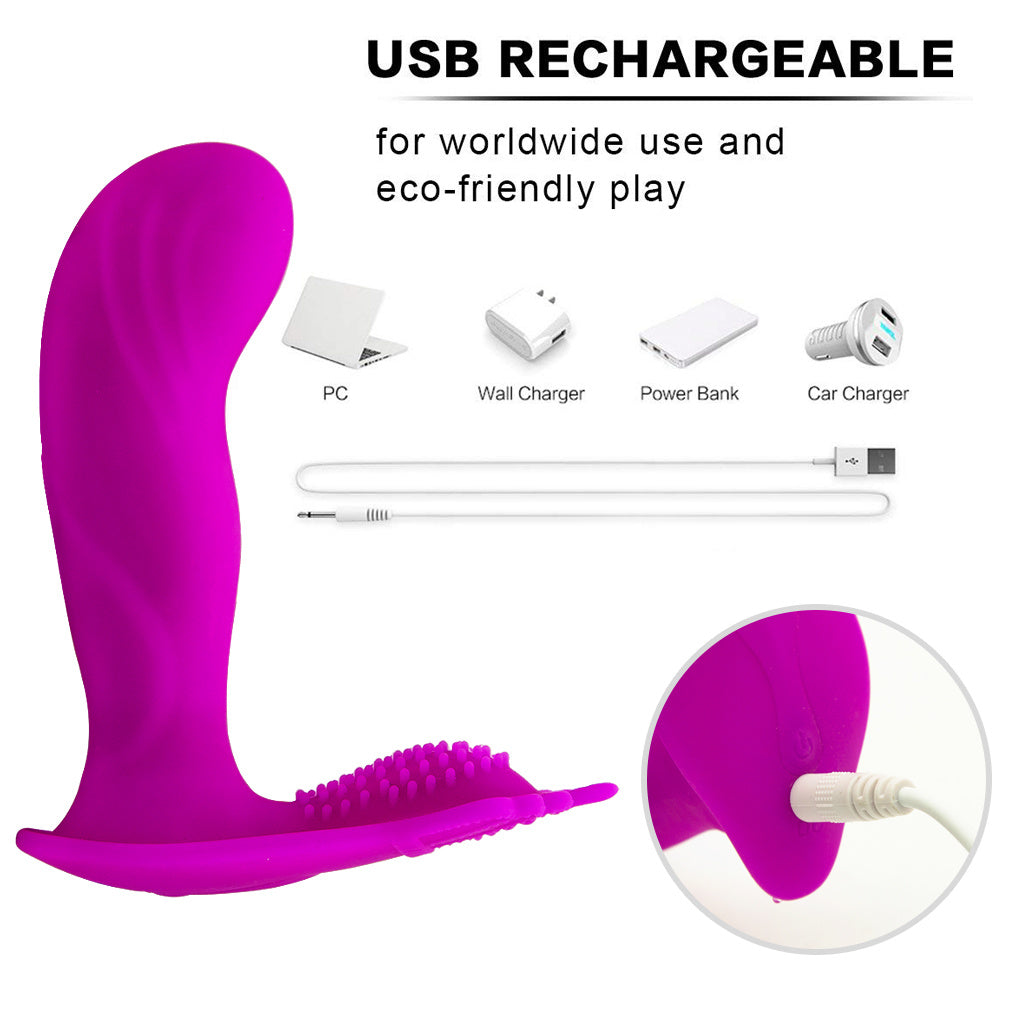 10 Vibration Modes Vibration Panty Vibrator for Women Waterproof Smooth Silicone Stimulator USB Rechargeable Portable Electric Dual Motor Silent Underwear G spot Vibrator