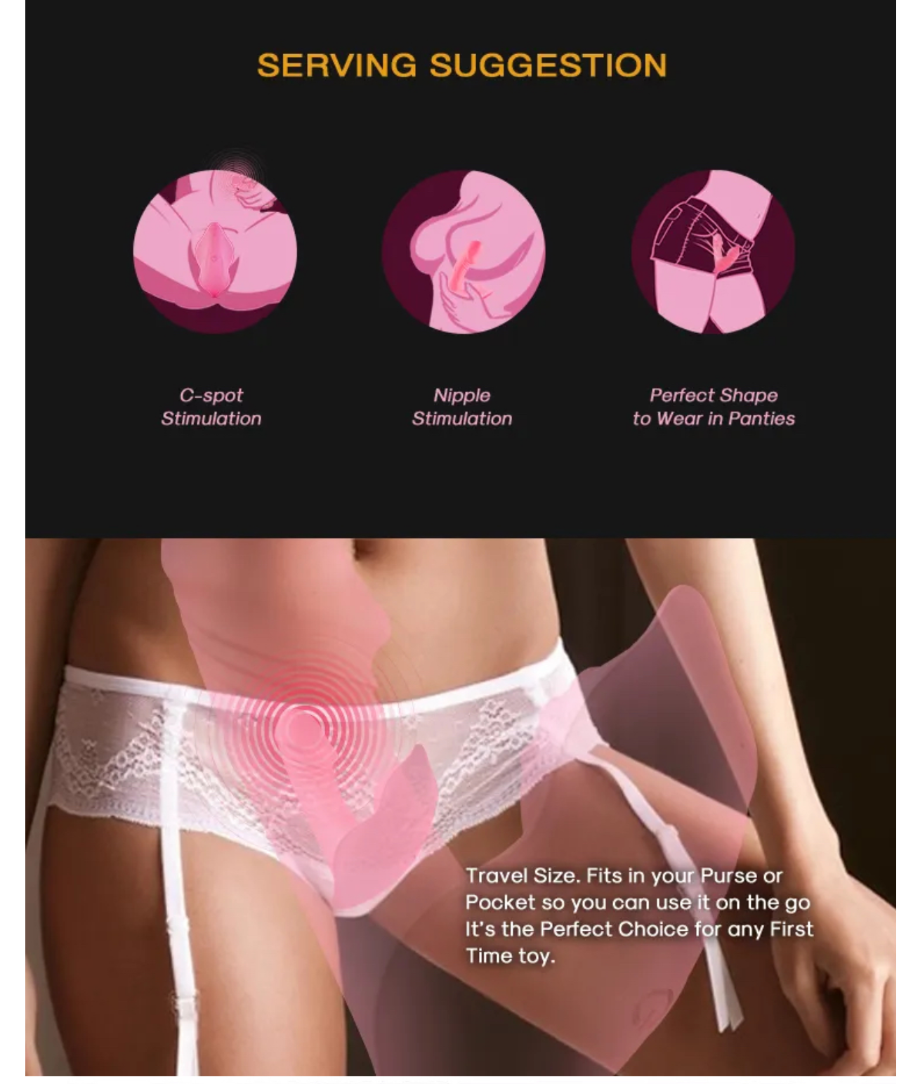 Invisible Butterfly Clitoral Stimulator Vibrator Panties Sex