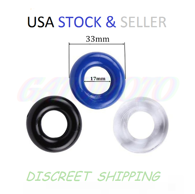 Pack of 3 Cock Ring Super Stretchy Strong Stay Harder Penis Rings ED Solution