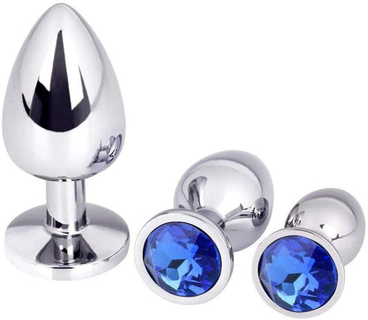 Butt Plugs 3PCS Anal Toys; Expanding Plug Toys Stainless Steel Anal Trainer Sets Butt Adult Toy Plug Tool Anal Plugs Toy 3Pcs Jewelry Design Anal Butt Plugs; Expanding Plug Toys Stainless Steel