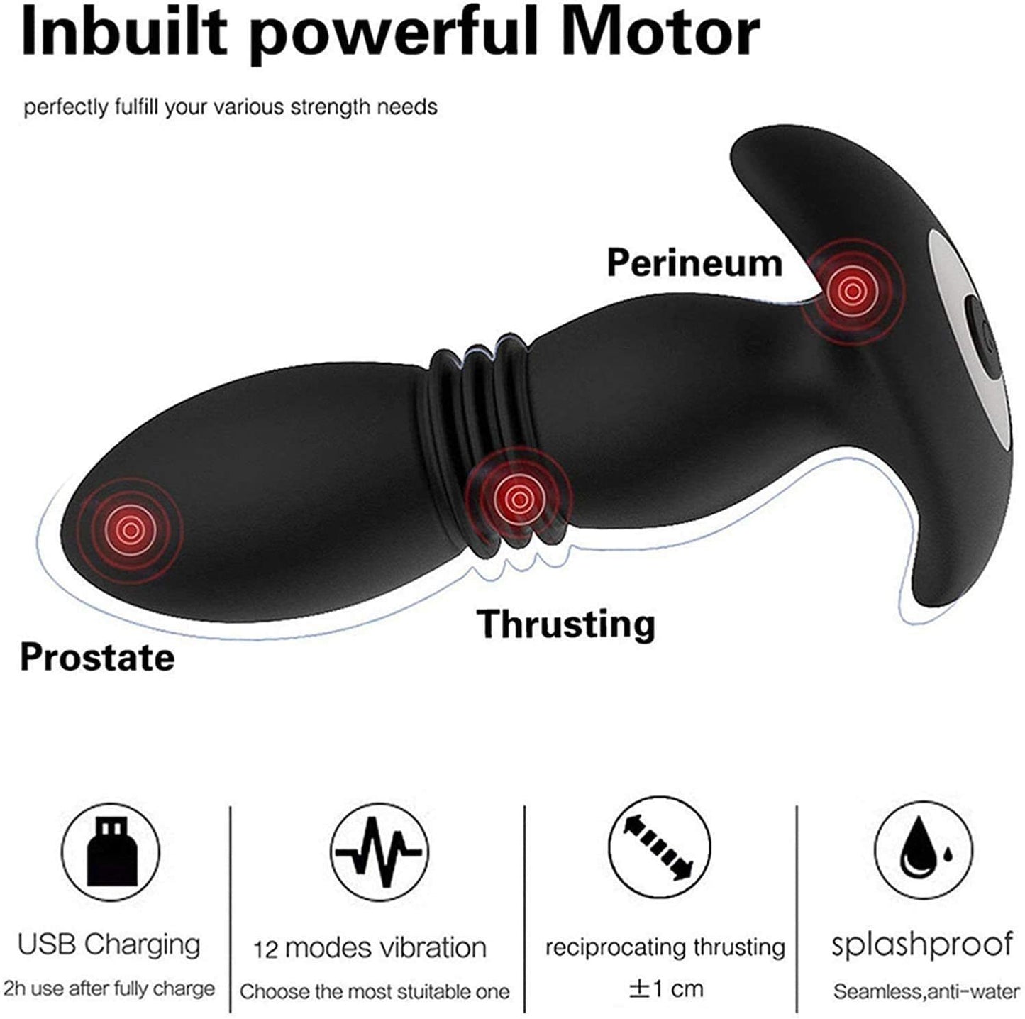 Anal Bead 10 Modes Adult Sex toys with Remote Control -Anal Stimulator Vibrating Anus Plug for Men; Women and Couples Butt Plug; Soft Silicone Anal Plug Sex Toy for Men; Women and Couple