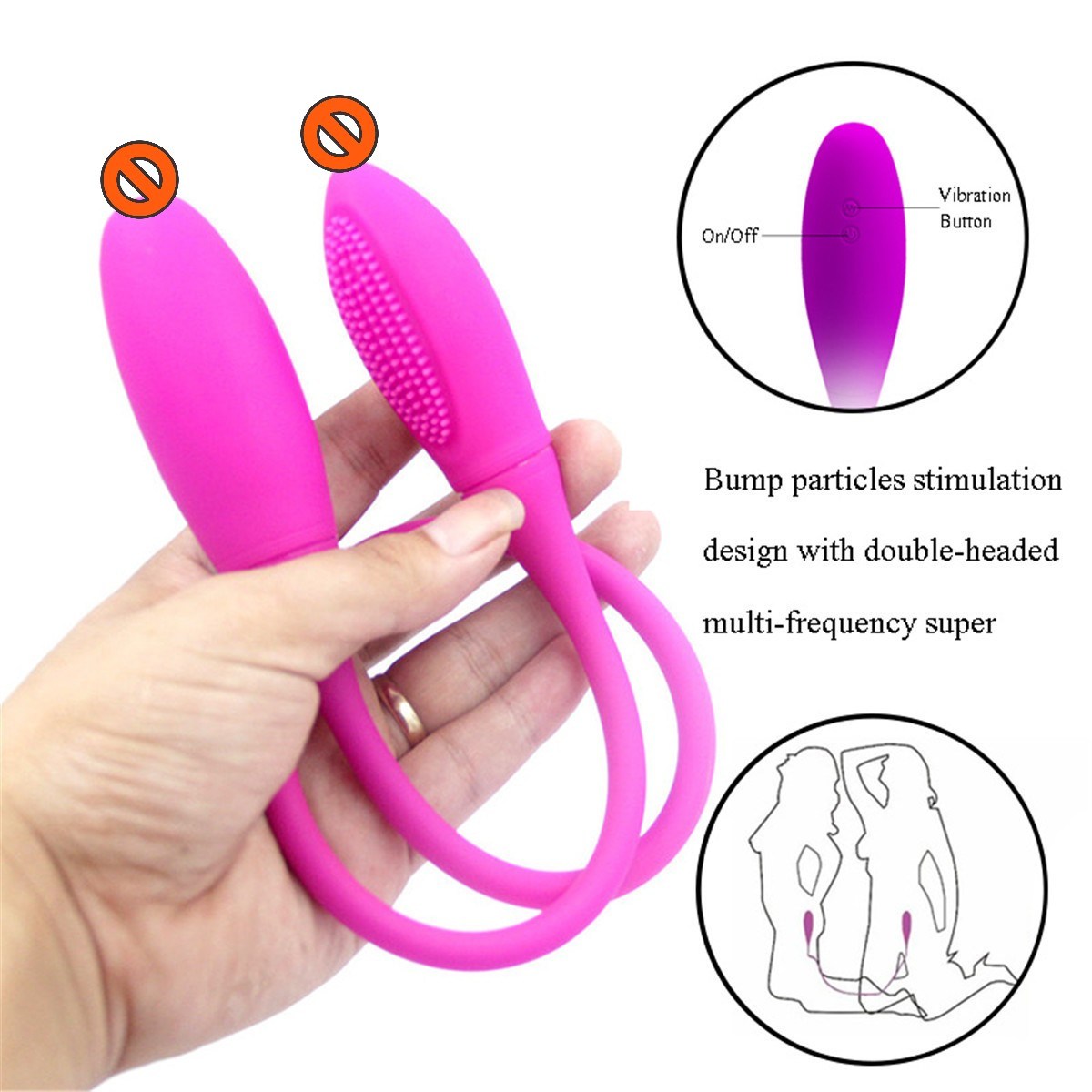 Double Head Vibrating Toy 2Bullet Vibrators Penetration Silent Women Clitoris Powerful Big Plug Anal18 Soft Masturbator Sex Toys