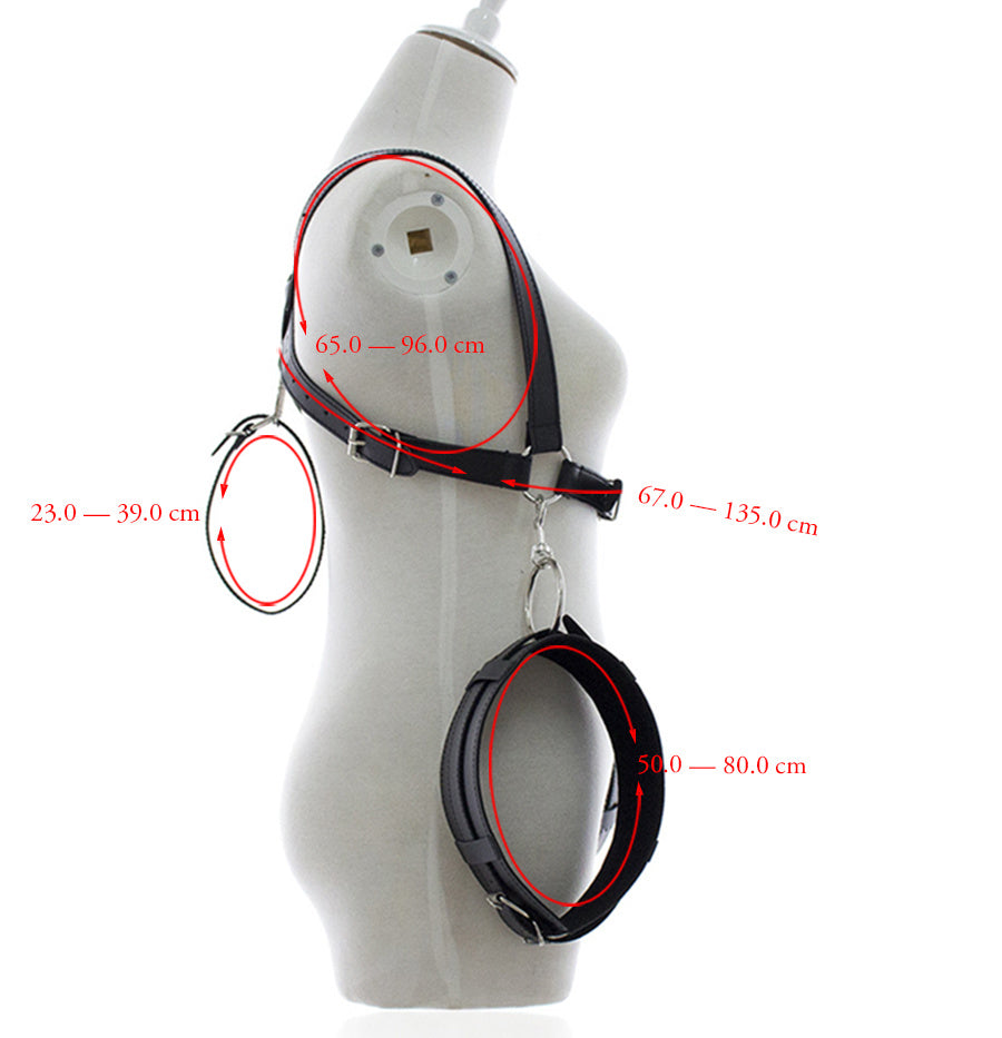 Thigh Restraint Straps Sling Leg Spreader Open Restraint Belt Bondage Harness with Wrist Cuffs BDSM Sex Position Aid Adult Toys