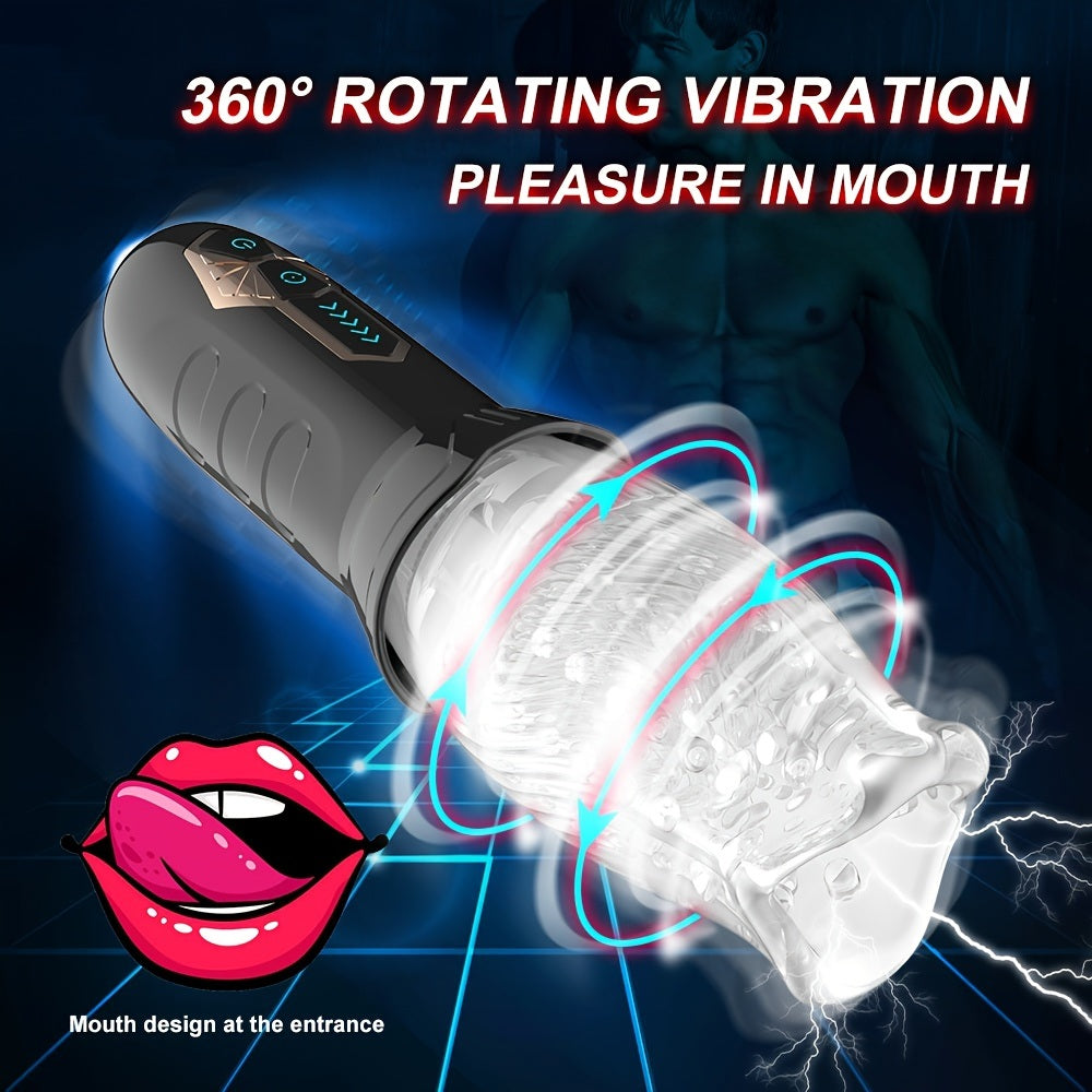 1pc Automatic Male Masturbator; Male Masturbators Cup With 10 Vibrations For Penis Stimulation; Electric Pocket Pussy Male Stroker Toy; Adult Blowjob Sex Toy For Men's Masturbation