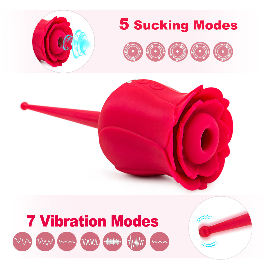 CR-Xiao Xun'er rose sucking vibrator red