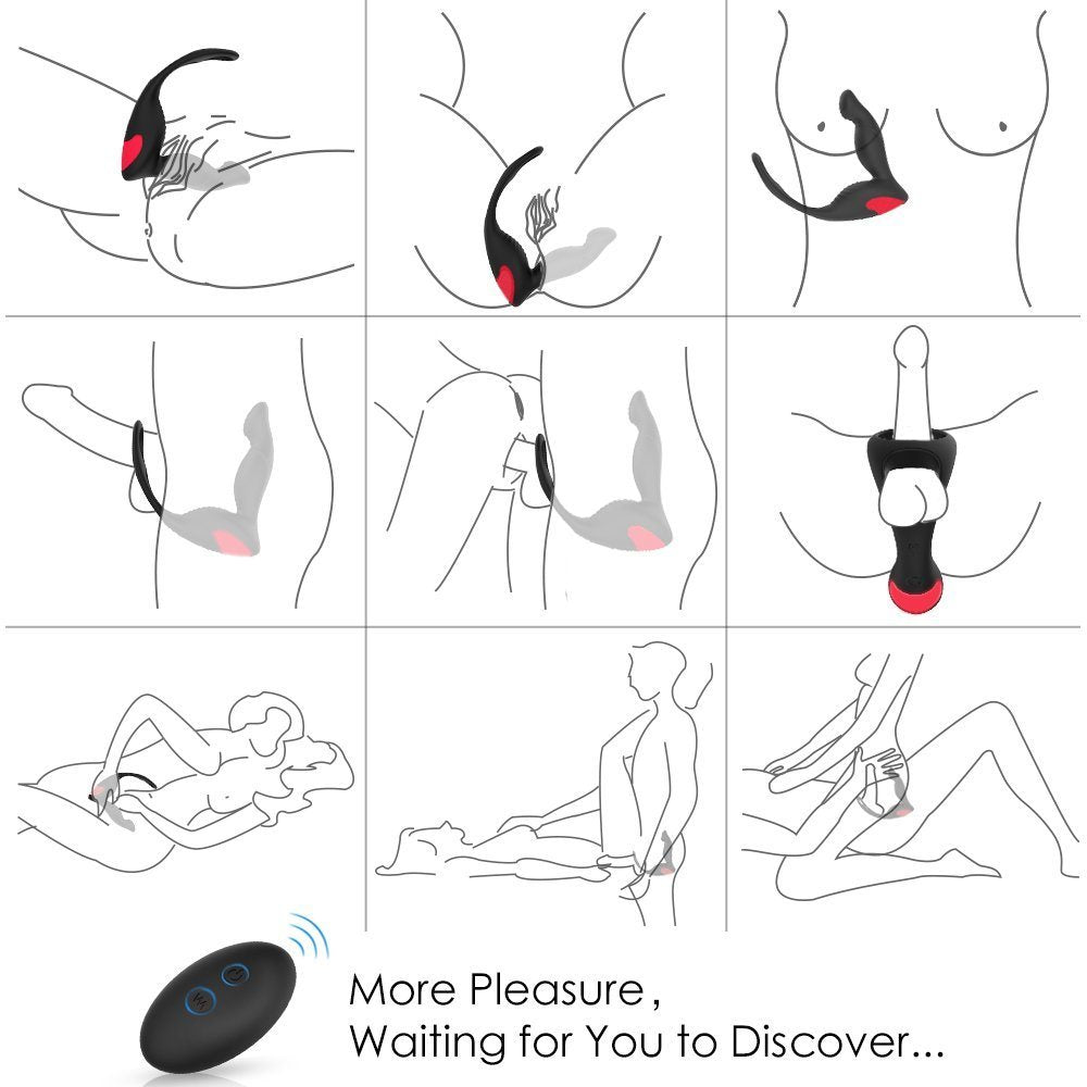 10 Speeds and Patterns Electric Massager for Man,Waterproof Rechargeable Prostrate Prostata Stimulator Toy,Whisper Quiet