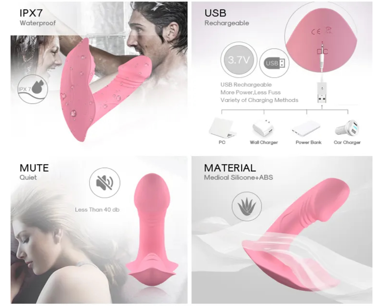 Invisible Butterfly Clitoral Stimulator Vibrator Panties Sex