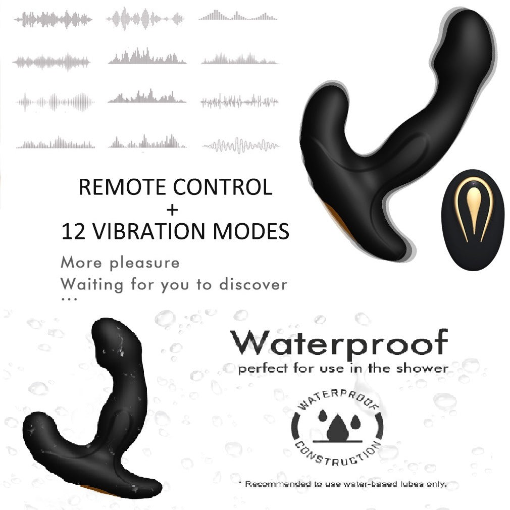 Flapping Anal Vibrator with Remote Control;  Prostate Massager Adult Sex Toys for Men Anal Vibrator Prostate Massager;  Remote Control Sex Toy with 12 Vibrating Modes;  Butt Plug for Men Couples